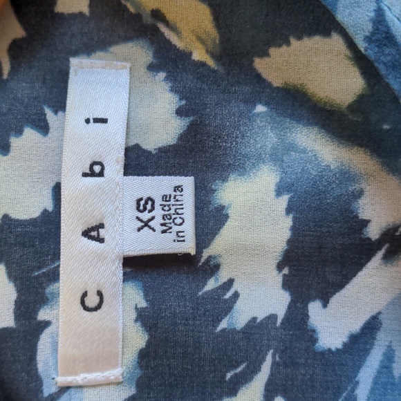 CAbi Avery Style 416 Abstract Watercolor Sheer Sleeveless Tunic Size XS - Picture 5 of 9